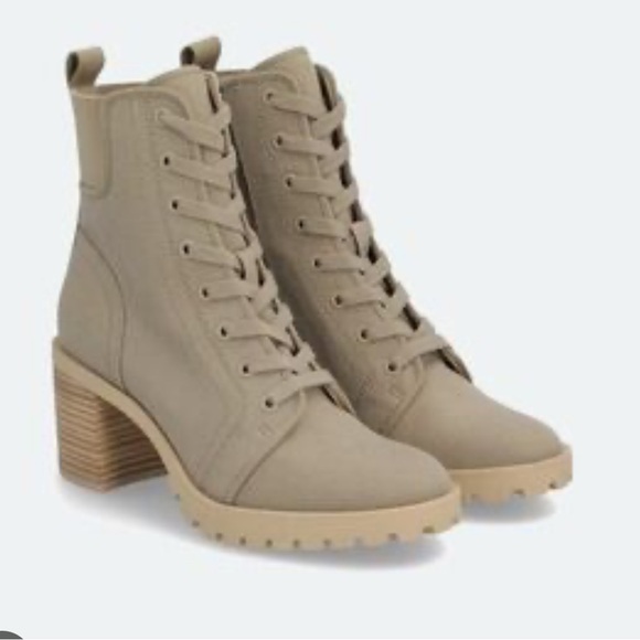 NEW Dolce Vita Lace Up Canvas Boots Womens 8 - Picture 1 of 6